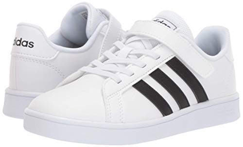 adidas Baby Grand Court Sneaker, Black/White, 6K M US Toddler