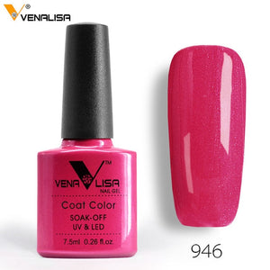 Venalisa 7.5ml soak off gel nail polish canni nail supply wholesale uv gel lacquer led color nail art glitter polish lamp