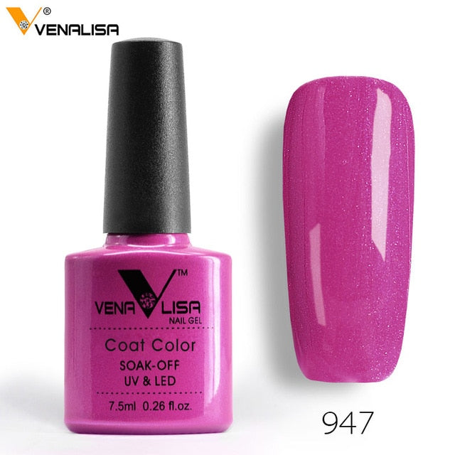 Venalisa 7.5ml soak off gel nail polish canni nail supply wholesale uv gel lacquer led color nail art glitter polish lamp