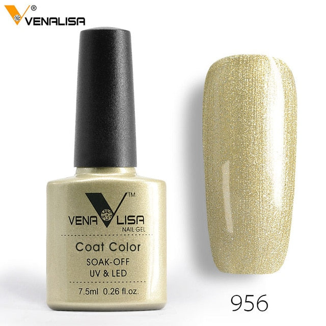 Venalisa 7.5ml soak off gel nail polish canni nail supply wholesale uv gel lacquer led color nail art glitter polish lamp