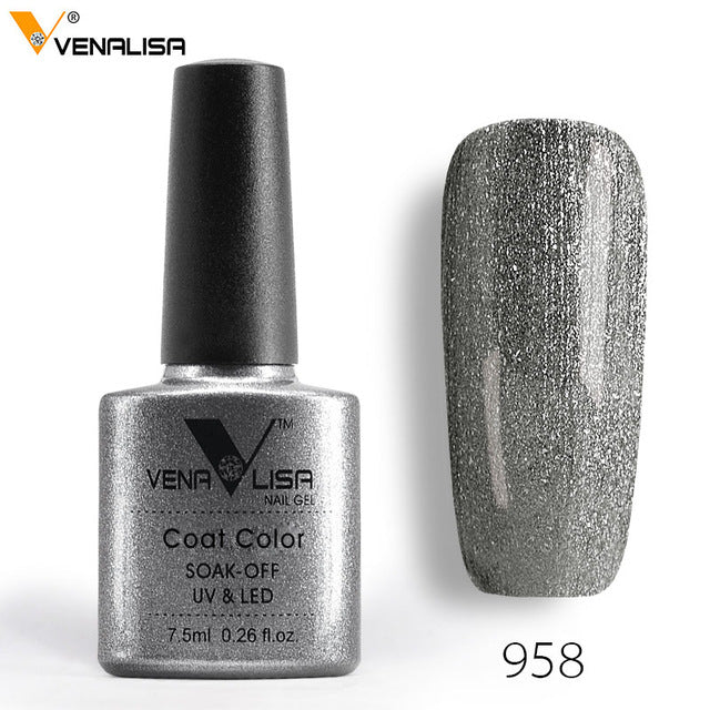 Venalisa 7.5ml soak off gel nail polish canni nail supply wholesale uv gel lacquer led color nail art glitter polish lamp