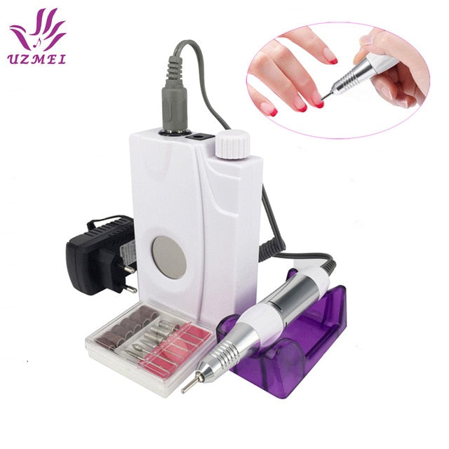 New Arrival 30000RPM Portable Electric Nail Drill Machine Rechargeable Cordless Manicure Pedicure Set For Nail Equipment